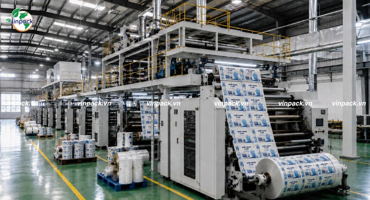 Xưởng sản xuất 8000 mét vuông với máy móc hiện đại in bao bì dược phẩm