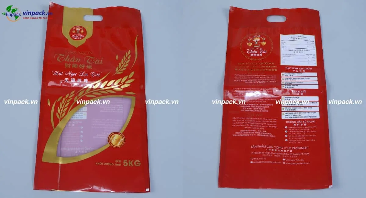 Bao bì đựng gạo đơn giản