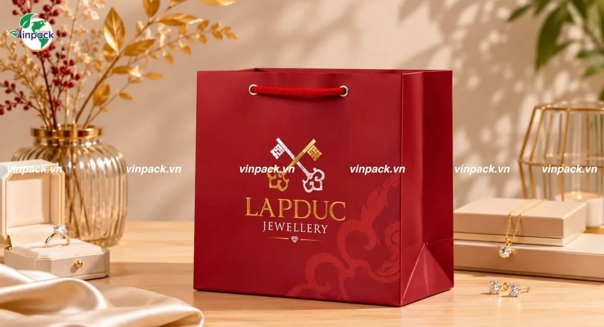 Mẫu túi giấy đựng trang sức in ấn đẹp