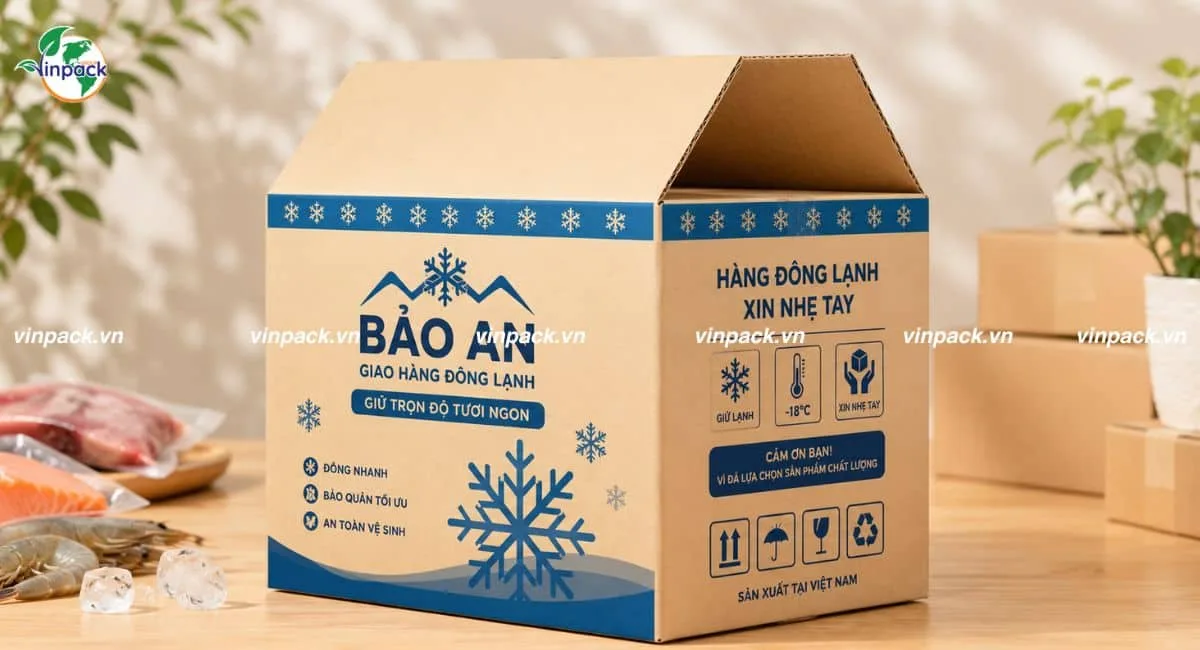 Mẫu thùng carton đựng thực phẩm đông lạnh