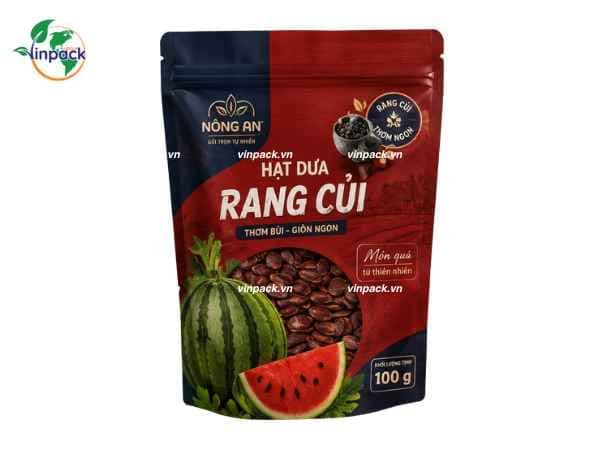 Bao bì hạt dưa rang củi gia công cửa sổ cấu trúc ghép 3 lớp in trục đồng