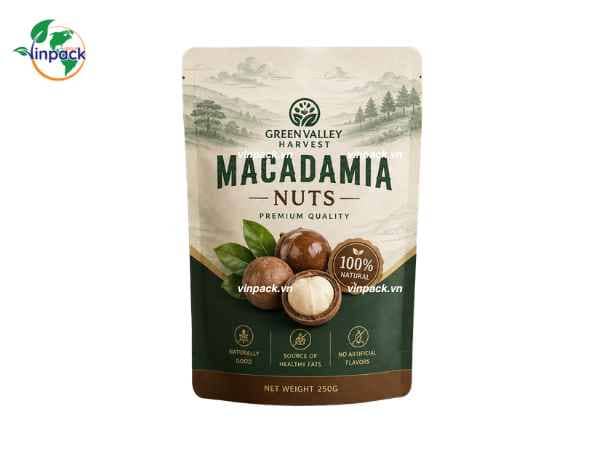 bao-bi-hat-macca-250g Bao bì hạt macca 250g in trục đồng túi zipper đáy đứng