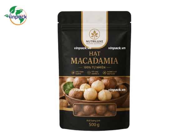 bao-bi-hat-macca-500g Bao bì hạt macca có đục cửa sổ thấy được sản phẩm bên trong