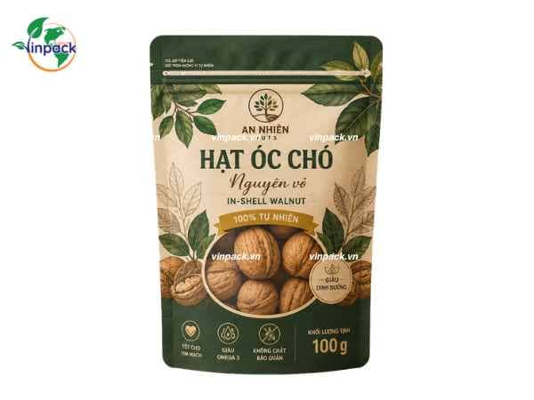 bao-bi-hat-oc-cho-100g Bao bì hạt óc chó 100g in trục