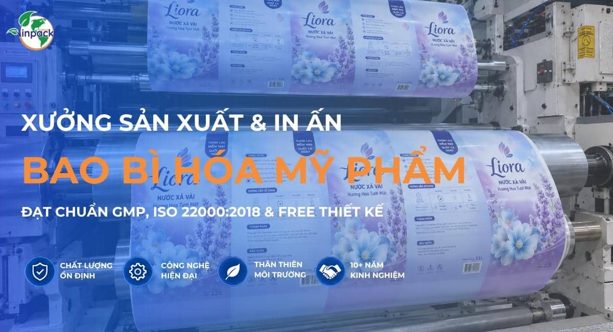 Xưởng sản xuất in bao bì hóa mỹ hỗ trợ thiết kế