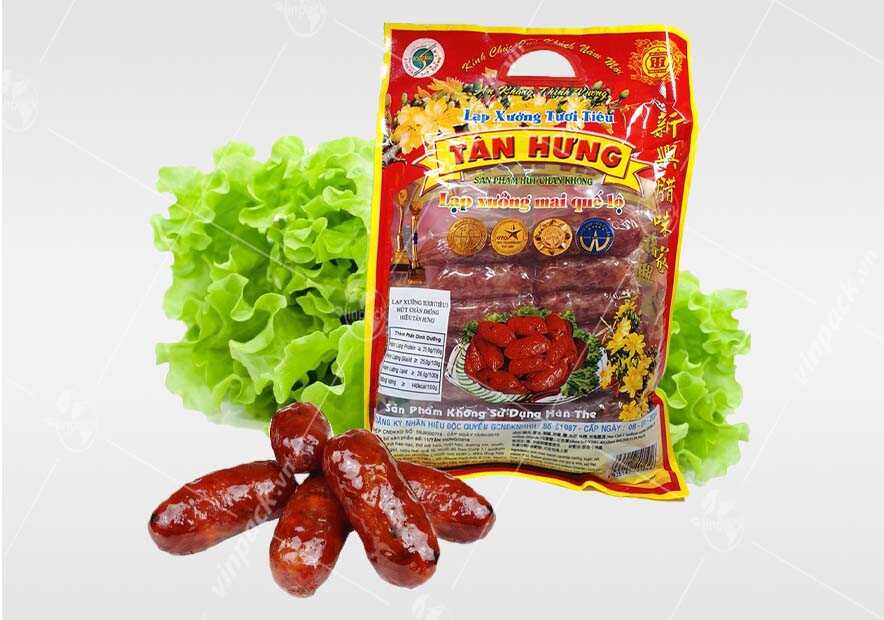 Bao bì lạp xưởng in nhiều màu