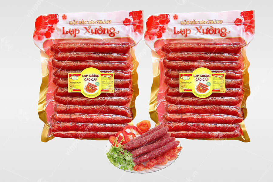 Bao bì lạp xưởng kiểu túi zip 3 biên