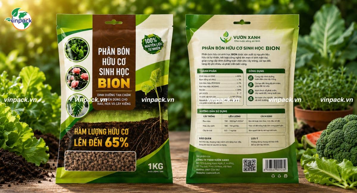Mẫu bao bì phân bón hữu cơ