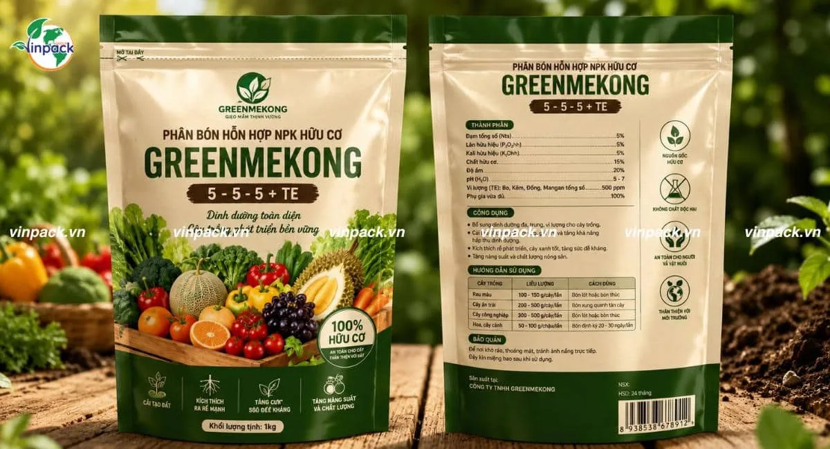 Mẫu bao bì nông nghiệp in tại Vinpack