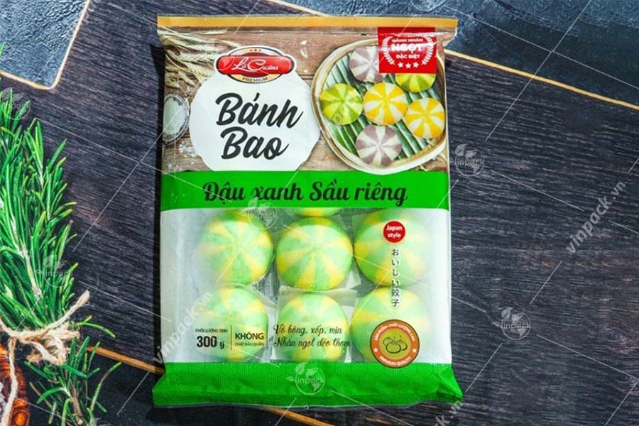 Bao bì bánh bao đông lạnh in trục đồng nhiều màu