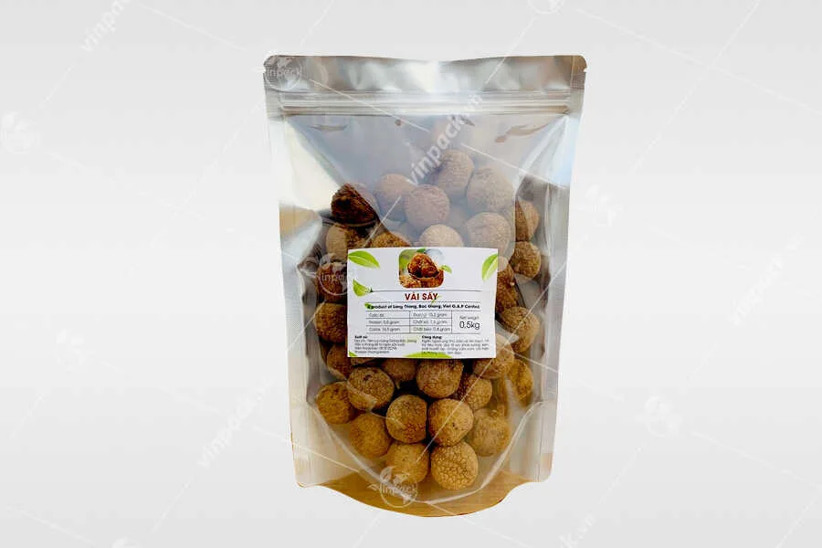 Bao bì vải sấy kiểu túi zip mặt trong - mặt bạc