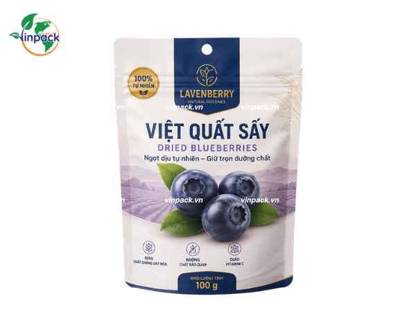 Bao bì việt quất sang trọng in theo yêu cầu doanh nghiệp