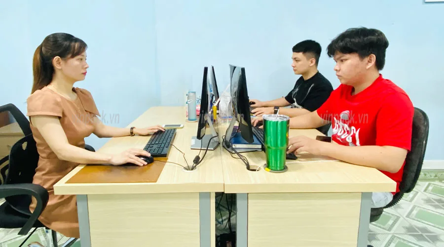 Phòng thiết kế làm việc năng động tại Vinpack