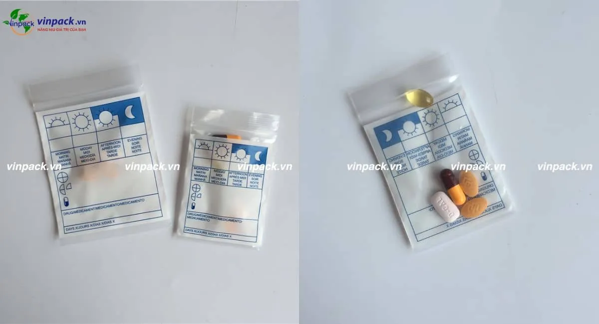 Các loại túi zipper đựng thuốc