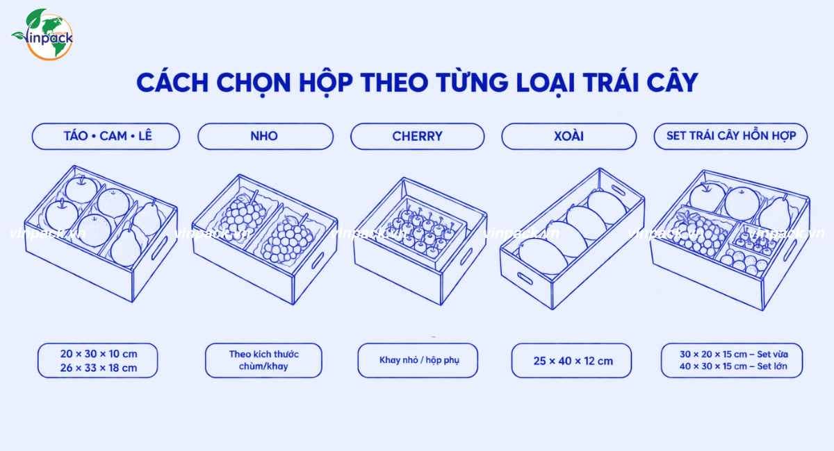Cách chọn hộp giấy phù hợp với từng loại trái cây