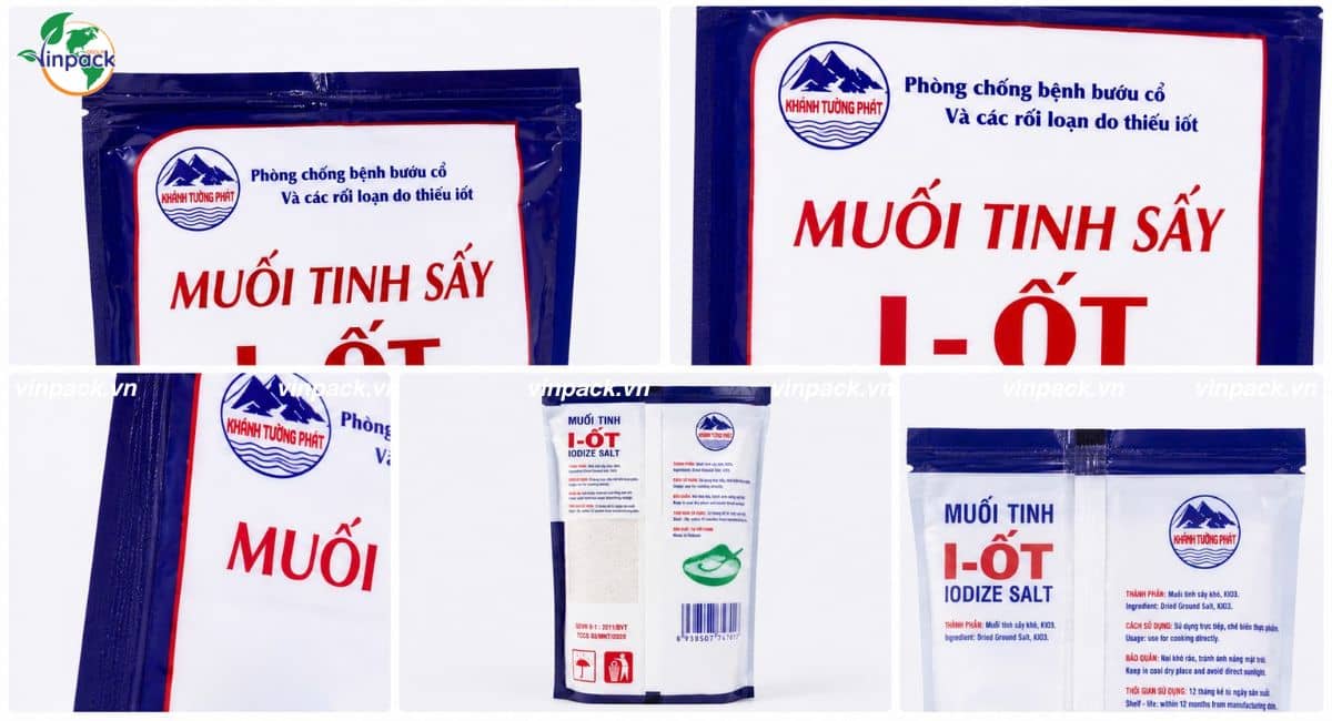 Cận cảnh túi đựng muối Khánh Tường Phát