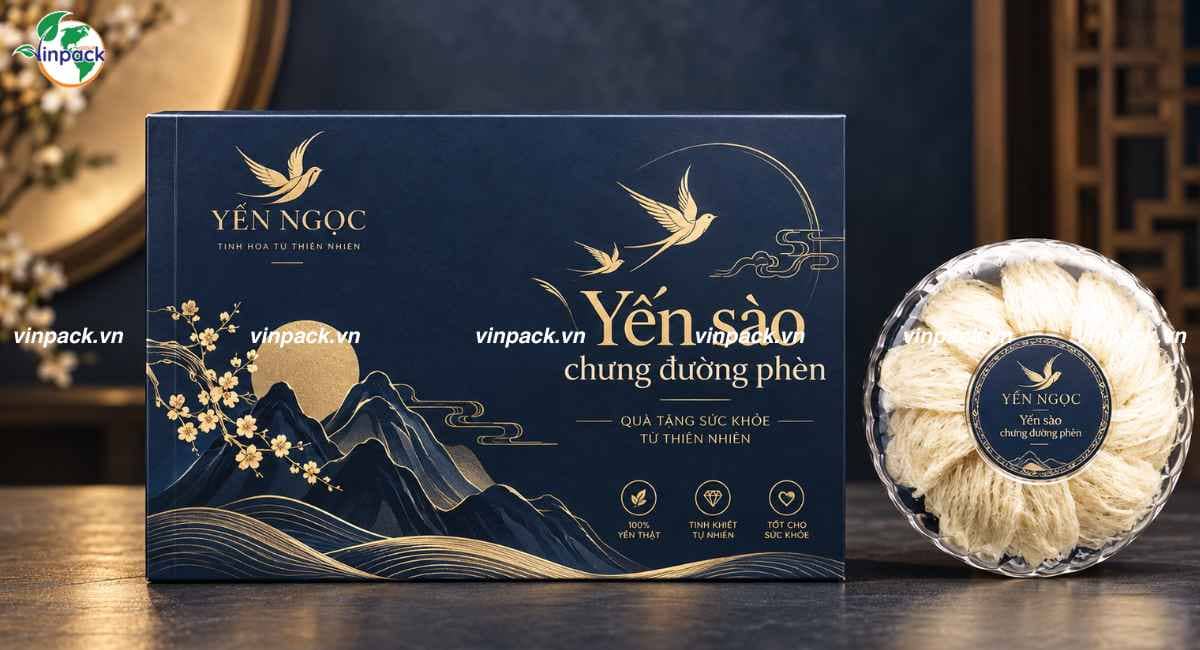Chất liệu hộp giấy đựng yến sào ivory