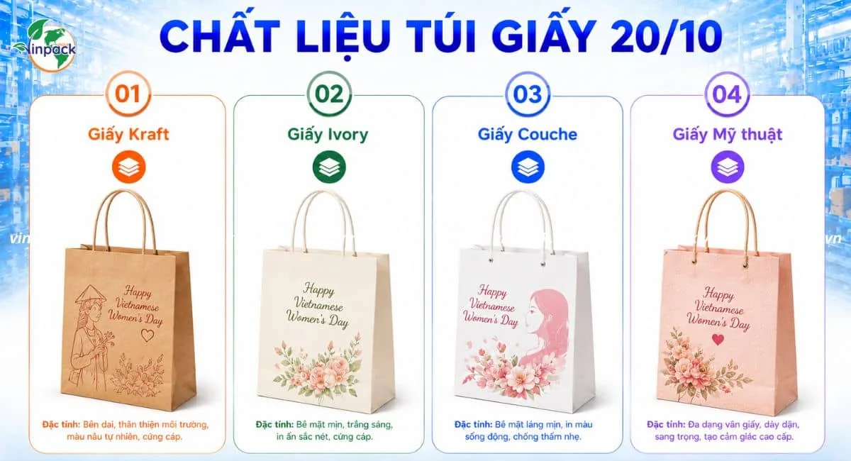 Chất liệu túi giấy 20/10