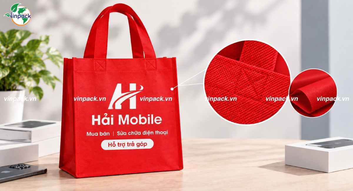 Chất liệu túi vải không dệt đựng điện thoại