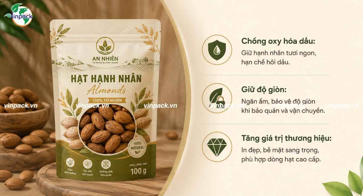 Công dụng của bao bì đối với hạnh nhân