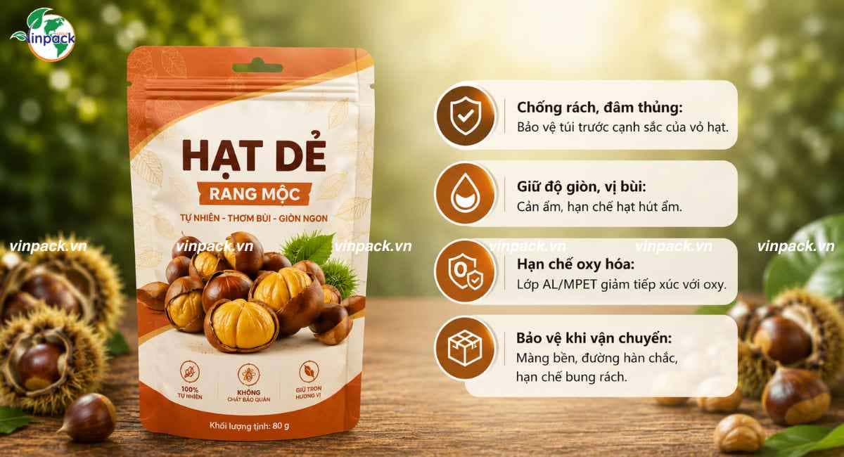 Tầm quan trọng của bao bì đối với hạt dẻ