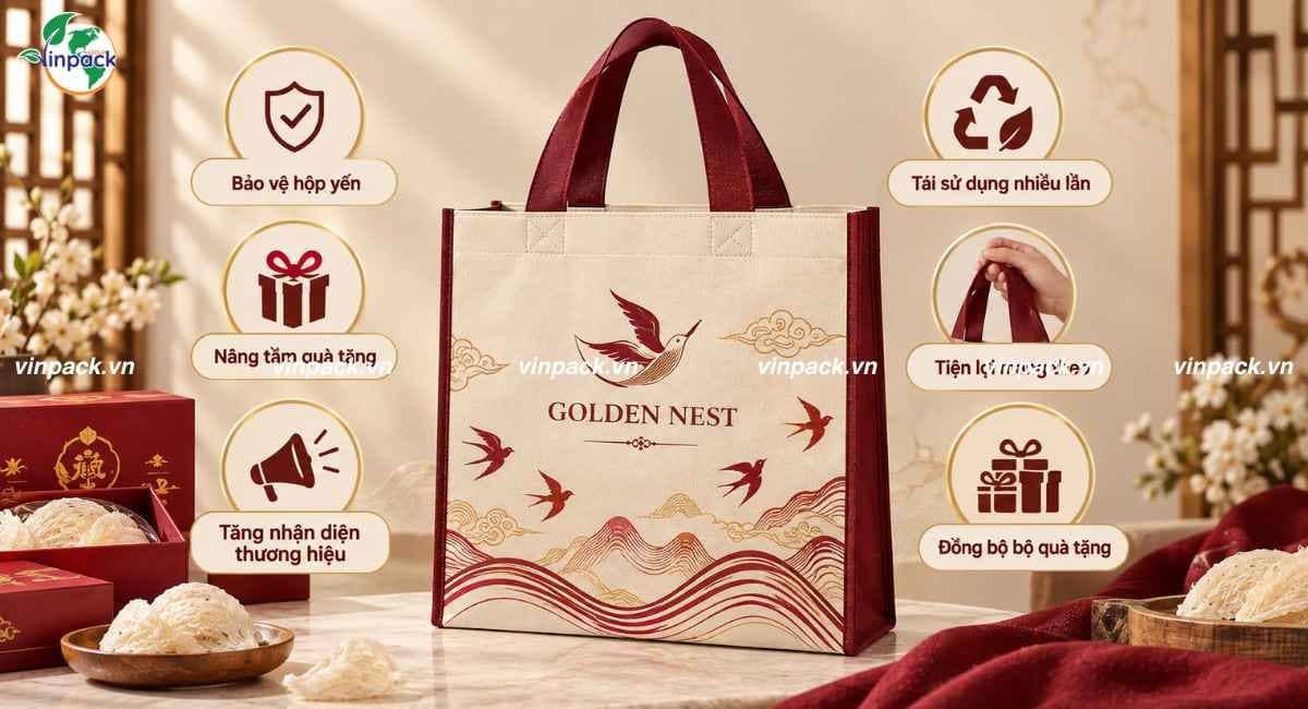 Công dụng túi vải không dệt đựng yến sào