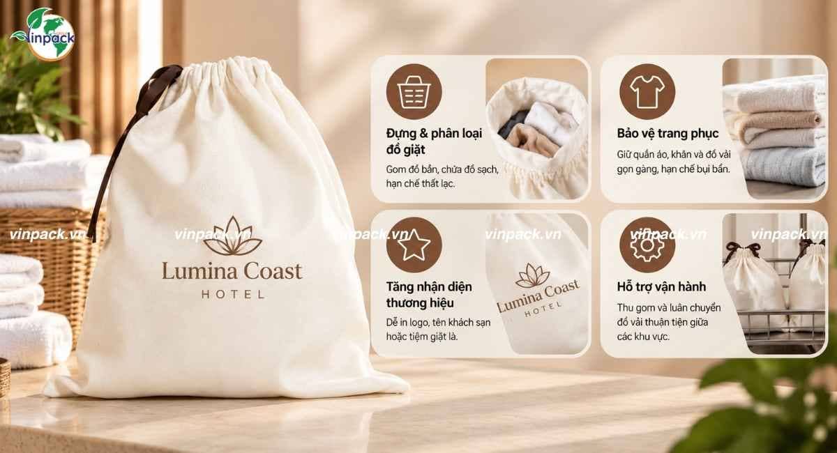 Công dụng túi vải không dệt giặt ủi