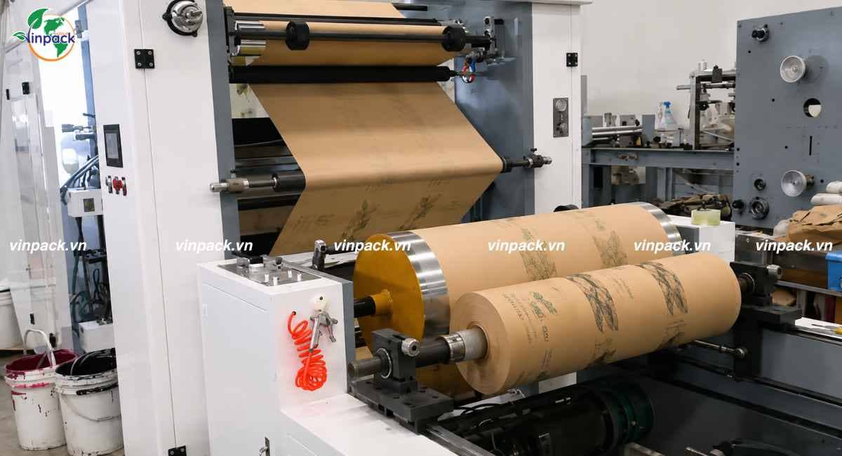 Công nghệ in túi giấy đựng trà tại nhà xưởng Vinpack