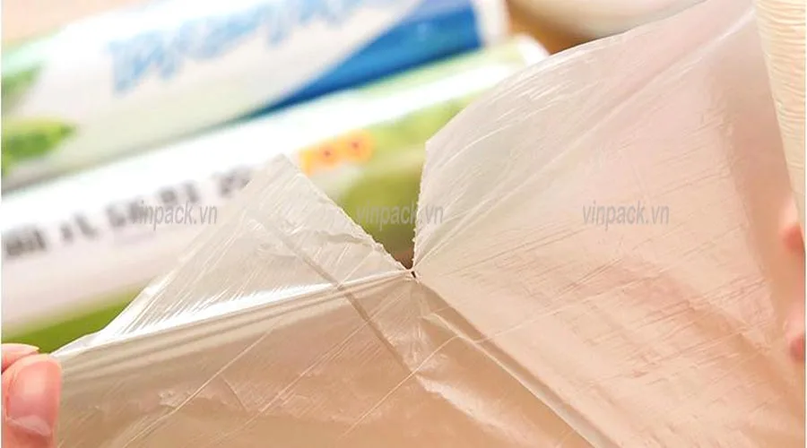Cuộn thực phẩm PE trong với đường ngấn xé dễ sử dụng