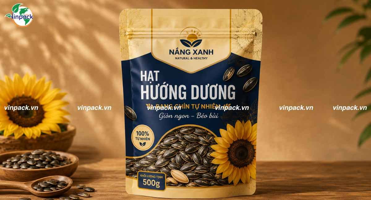 Dịch vụ in bao bì hạt hướng dương theo yêu cầu