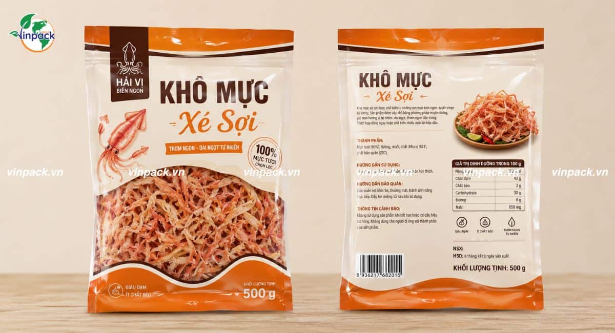 Vinpack nhận in trục đồng 2 mặt trước sau cho bao bì theo yêu cầu