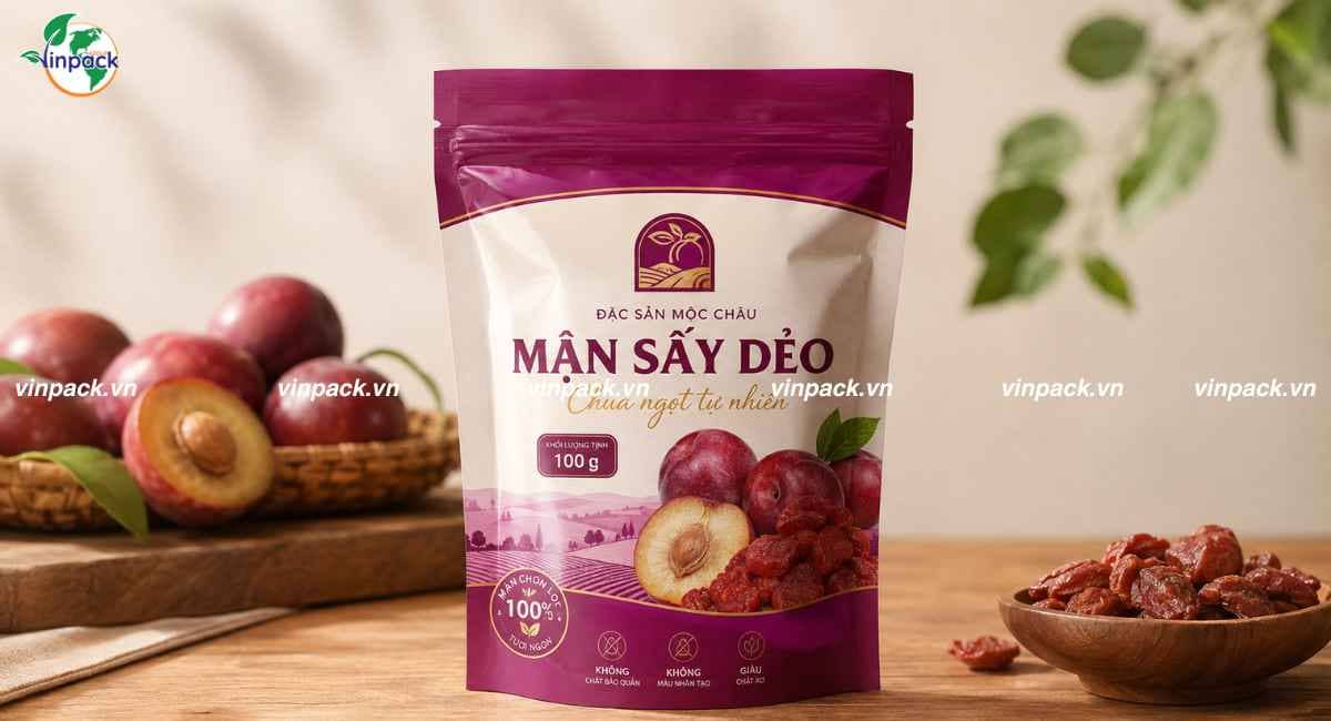 Dịch vụ bao bì mận sấy theo yêu cầu