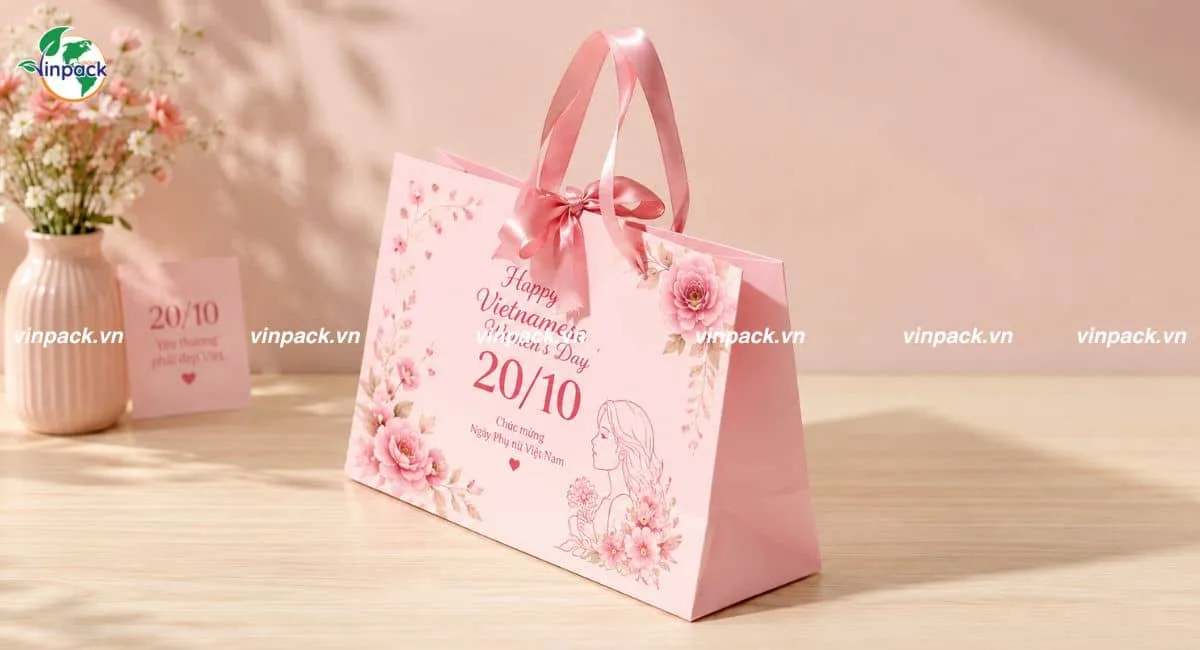 Dịch vụ in túi giấy 20/10 theo yêu cầu