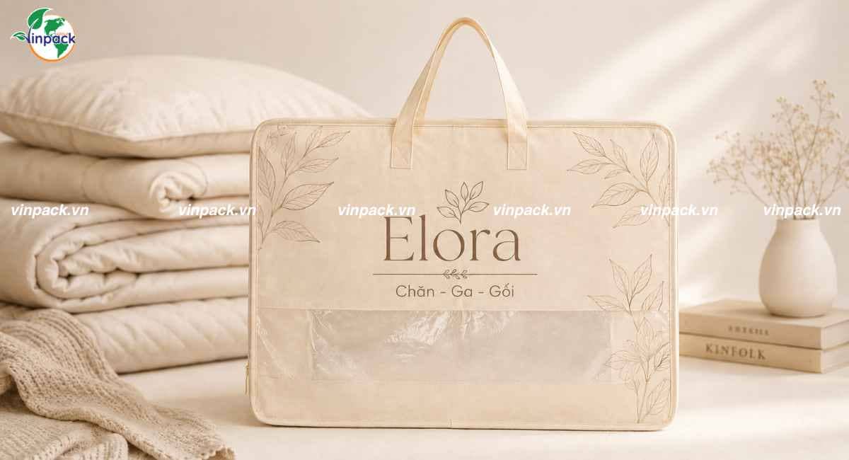 Dịch vụ in túi vải không dệt đựng chăn màn drap gối nệm