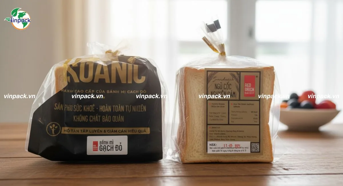 Túi PP đựng thực phẩm của Bánh Mì Gạch Đỏ