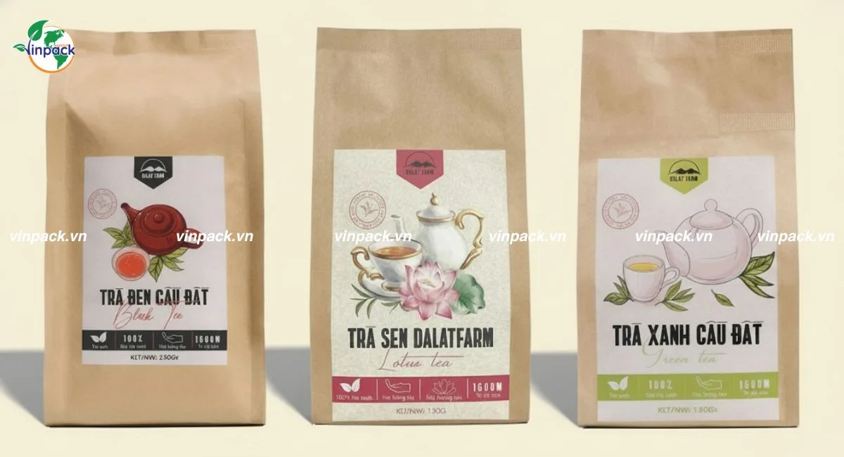 Bao bì giấy đựng trà DALATFARM