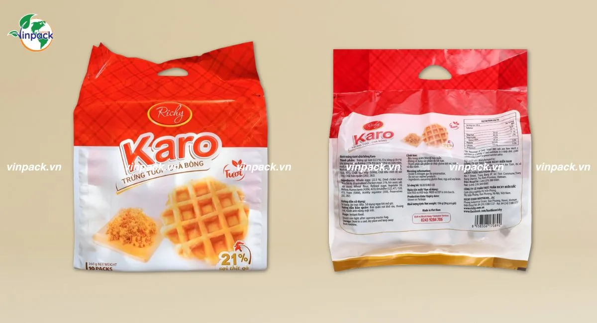 Bao bì bánh Karo mà Vinpack nhận làm