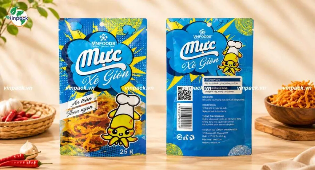 Vinpack X VNFOODS: Bao Bì Đựng Khô Heo Và Khô Mực