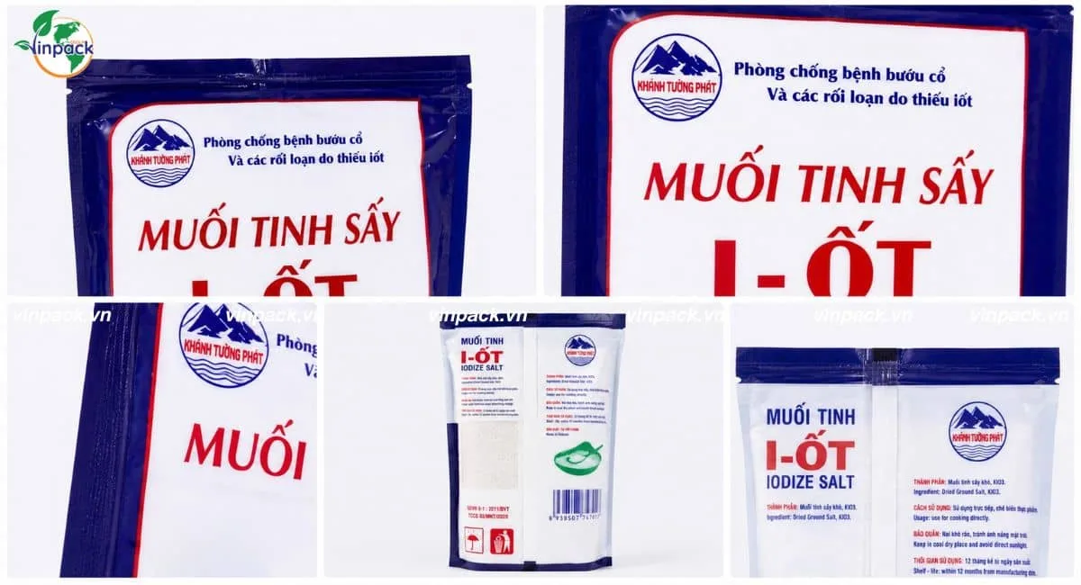 Cận cảnh túi đựng muối Khánh Tường Phát
