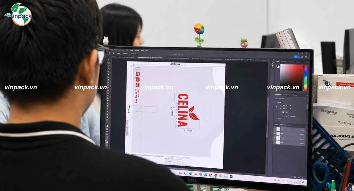 Thiết kế túi đựng 2 ly Celina Saigon Tea