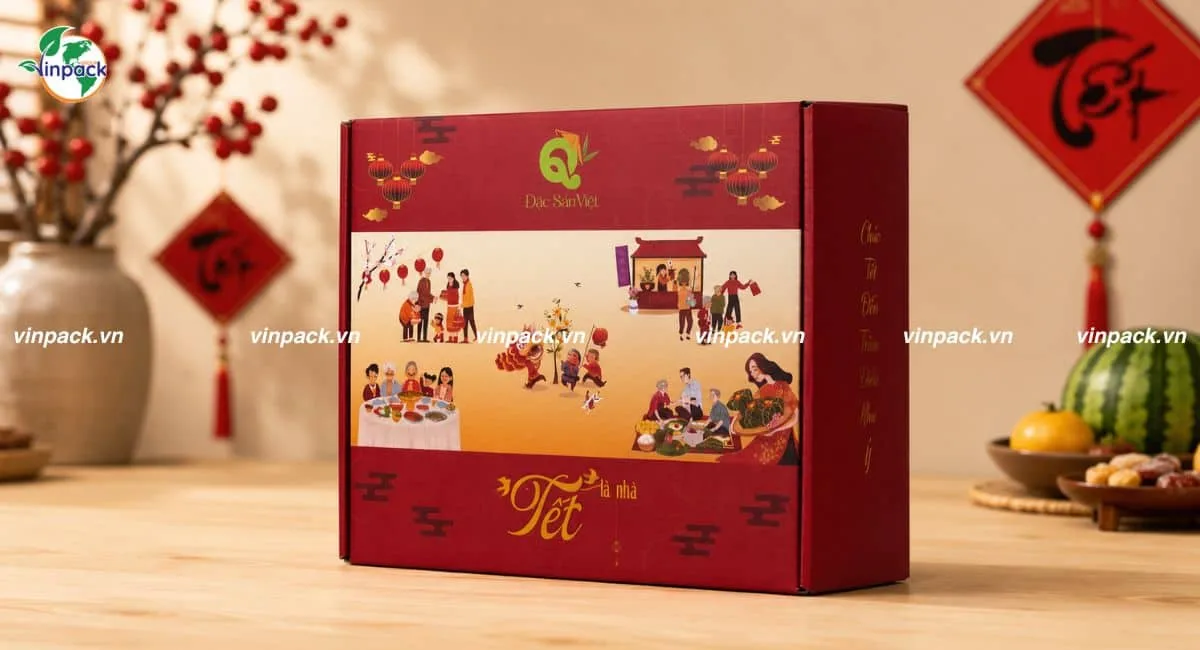Mẫu hộp giấy in logo thương hiệu theo yêu cầu của thương hiệu