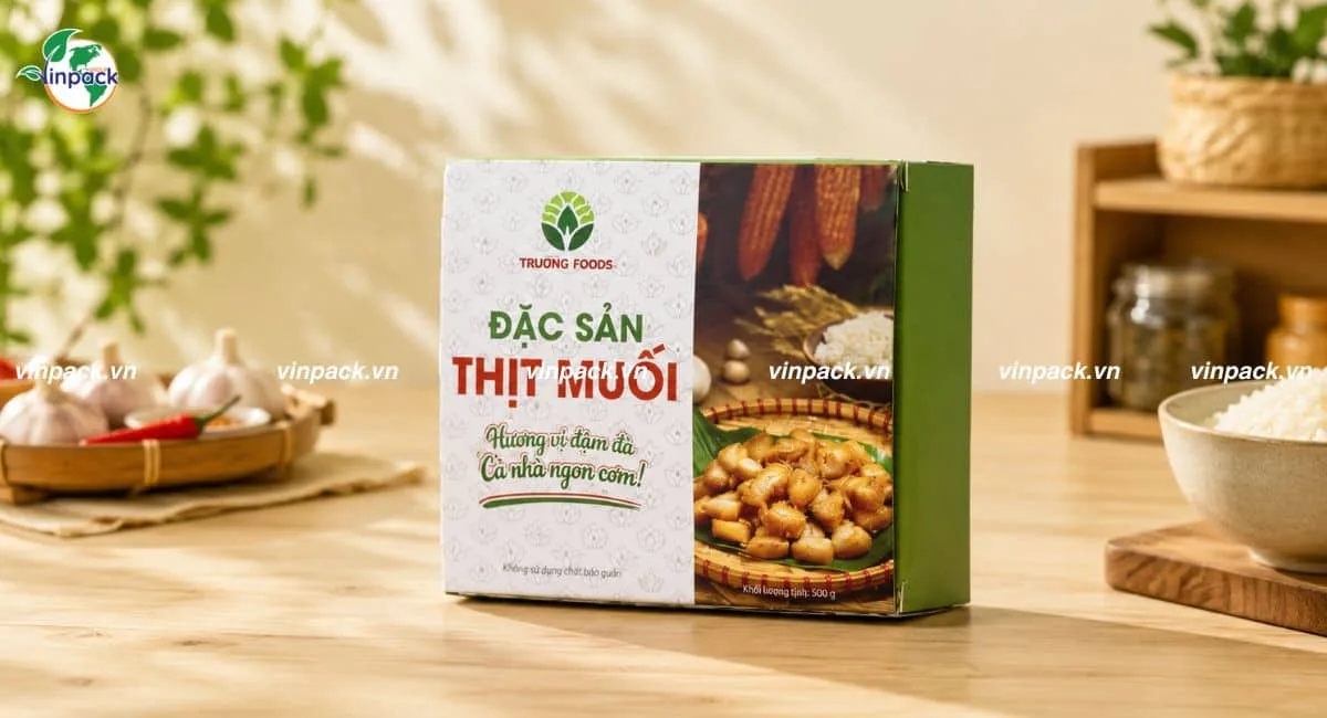 Mẫu hộp giấy đựng thực phẩm gia công theo yêu cầu