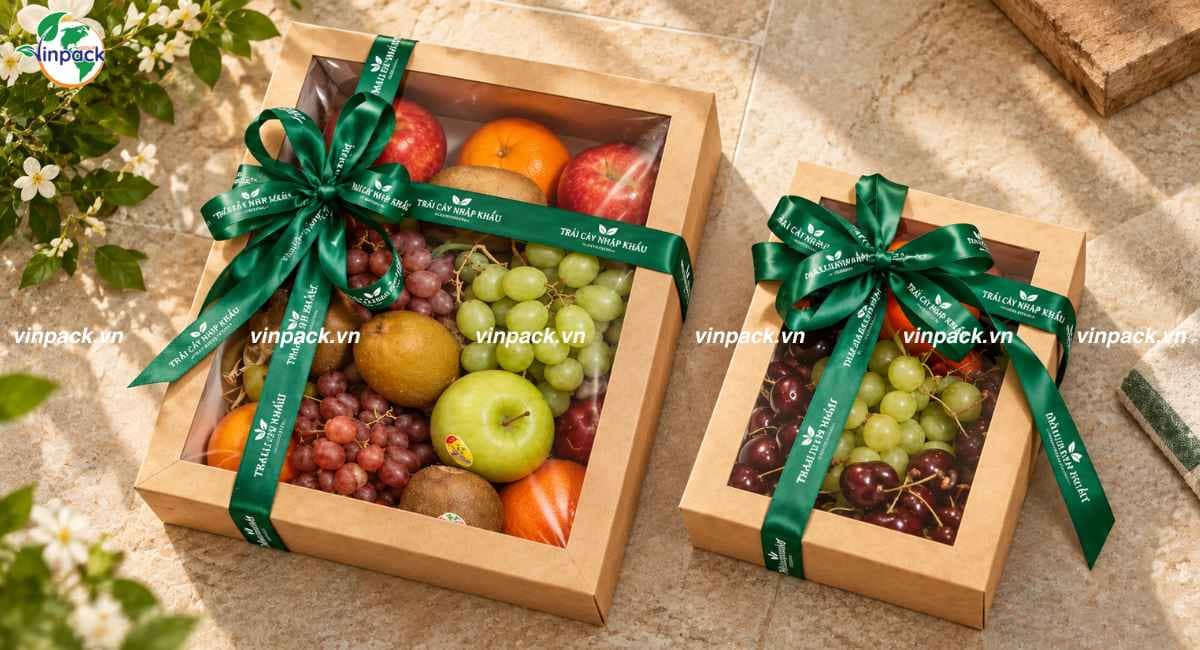 Mẫu hộp giấy kraft đựng trái cây