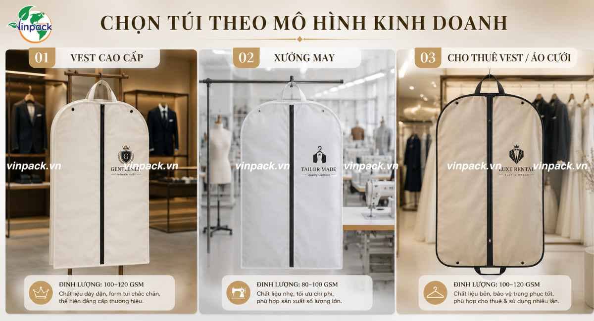 Hướng dẫn chọn túi vải không dệt đựng áo vest