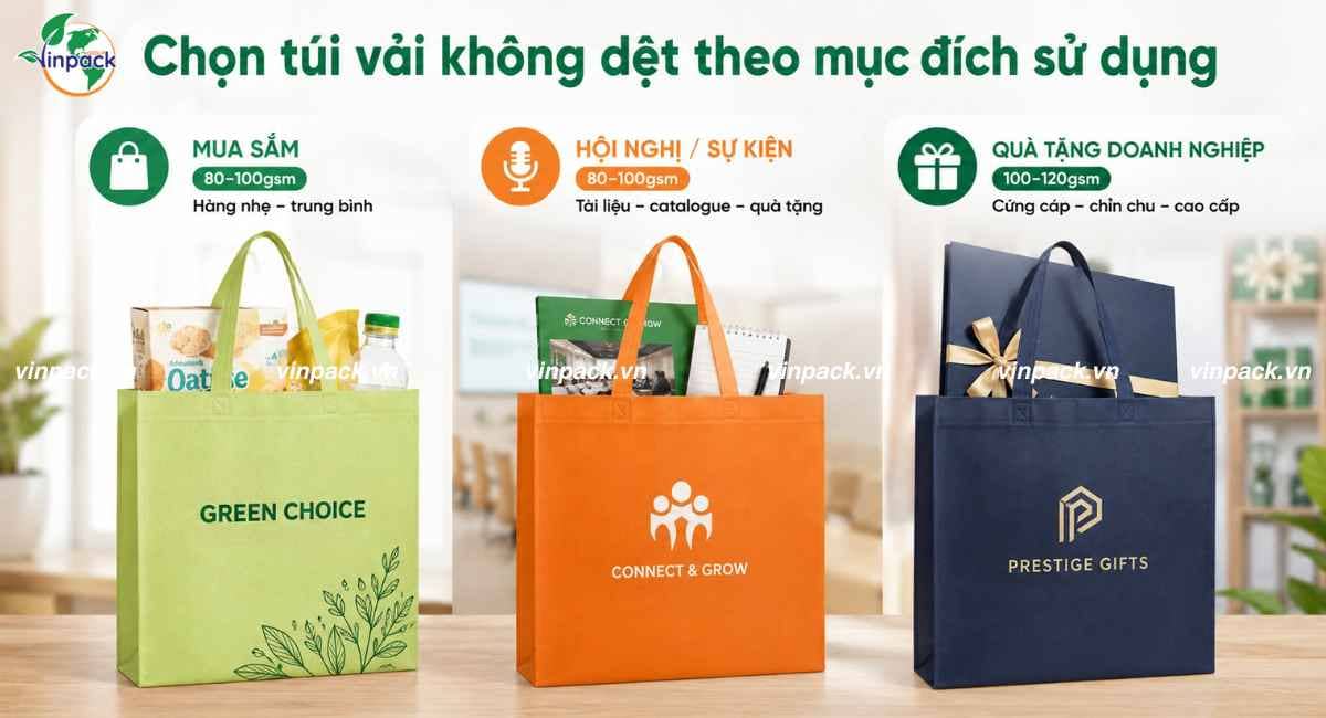 Hướng dẫn chọn túi vải không dệt ép nhiệt