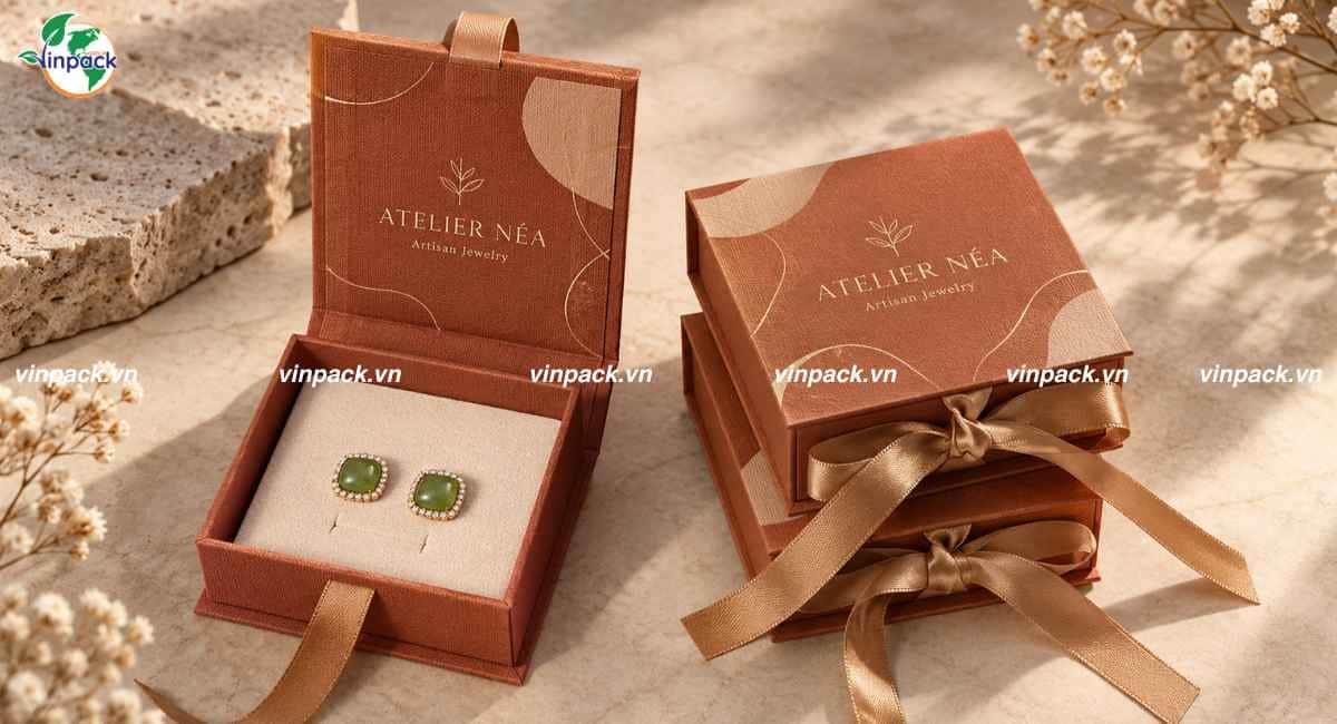 In hộp giấy đựng trang sức theo yêu cầu