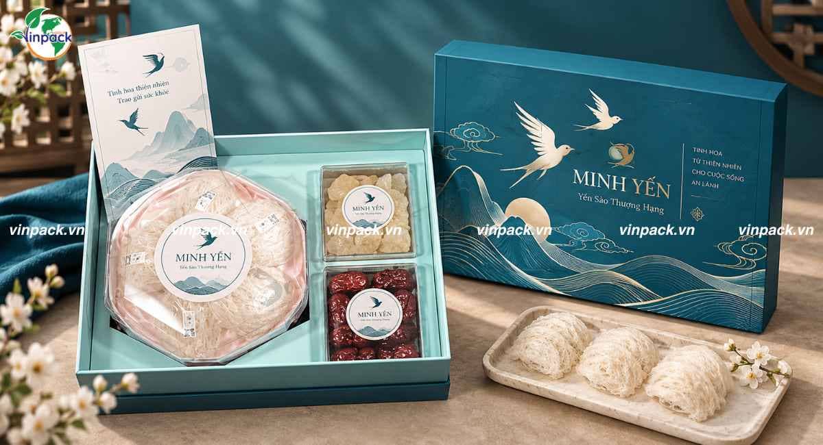 In hộp giấy đựng yến sào theo yêu cầu