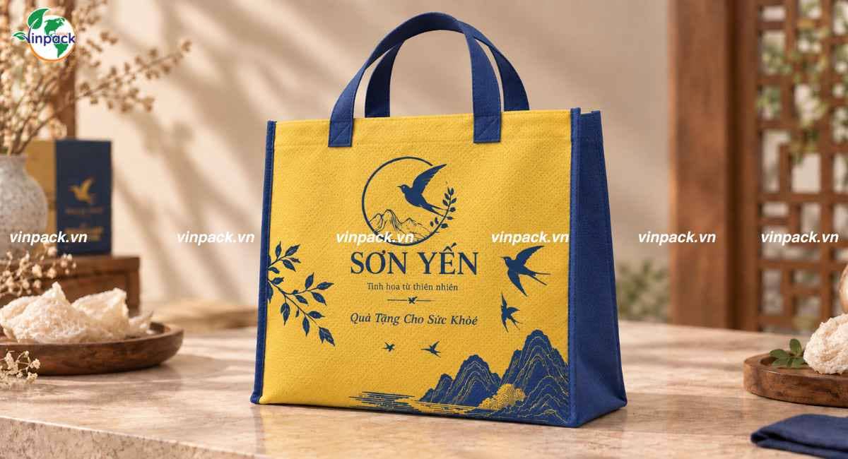 In túi vải không dệt đựng yến sào theo yêu cầu
