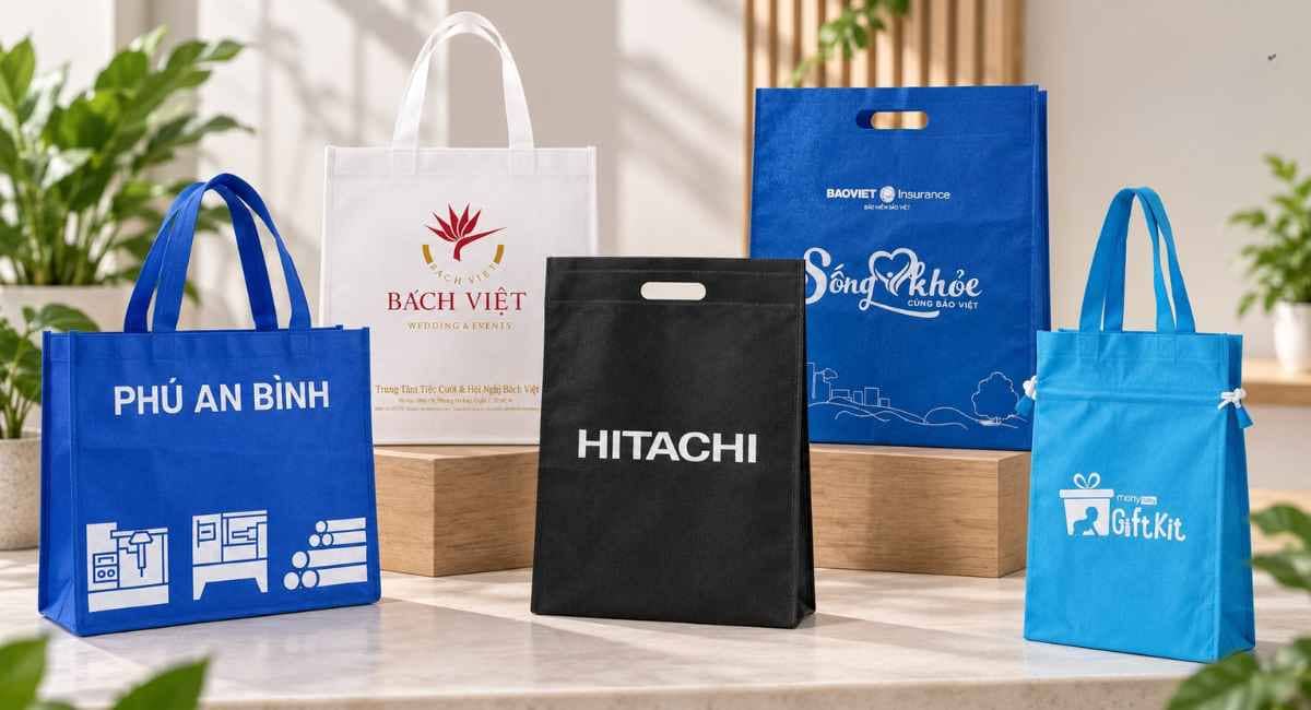 In túi vải không dệt quà tặng sự kiện theo yêu cầu