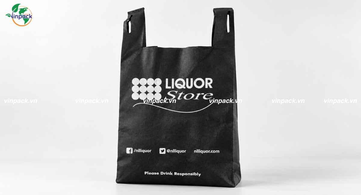 In túi vải không dệt Tshirt tăng nhận diện thương hiệu theo yêu cầu
